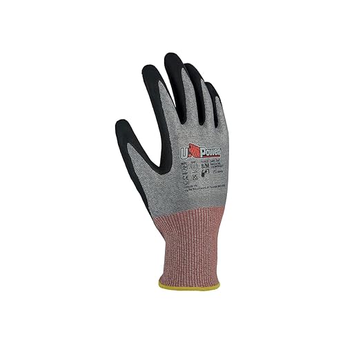 U-Power Mazurka Guanto Da Lavoro Antinfortunistica Supporto Nylon Spandex Spalmatura In Nanoschiuma Di Nitrile U-Bubble Antitaglio F Protezione Rischi Meccanici Rosso 9/L - Honorern