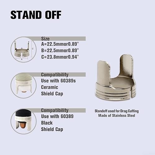 PT60 IPT60 IPT40 PT40 Plasma Taglio Torcia Punte Elettrodo Shield Cap Pack Compatibilità Garantita, Materiali Robusti - Honorern