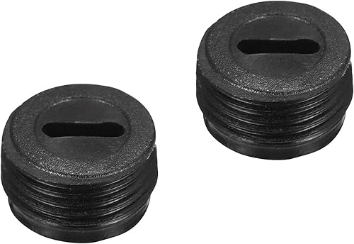 sourcing map Tappo per spazzola in carbonio per motore spazzola elettrica in plastica, filettatura nera, diametro 12 mm, altezza 6,7 mm, confezione da 2 - Honorern
