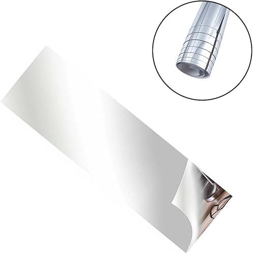 50 x 200 cm, adesivo da parete a specchio a tutta lunghezza, autoadesivo flessibile, adesivi per specchio non in vetro rimovibili (0,2 mm) - Honorern