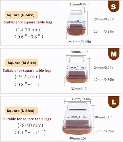 CONPHERON 16pcs Gomma Coprigambe della Sedia Gommini per Sedie Piedi Rotondi per Mobili, Sgabelli, Tavoli, Divani, Feltrini Antiscivolo per Gambe Sedie Fondo,tonda marrone 14-19 mm - Honorern