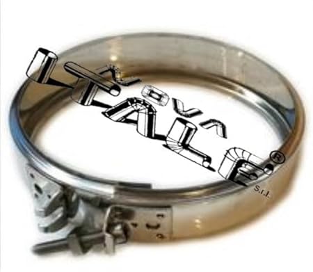 Fascetta Coprigiunto Doppia Parete 100/150mm in Acciaio Inox per Canna Fumaria Esterna Fascetta di bloccaggio doppia parete acciaio inox Coibentata - Honorern