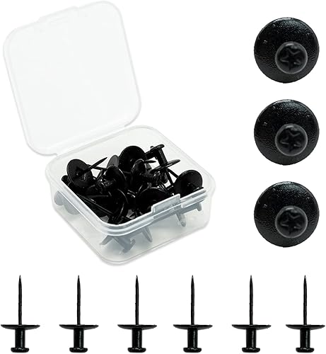 20 ganci per foto chiodi a doppia testa per parete ganci per ganci decorativi per casa, aula ufficio, sala studio, cartongesso (nero) - Honorern