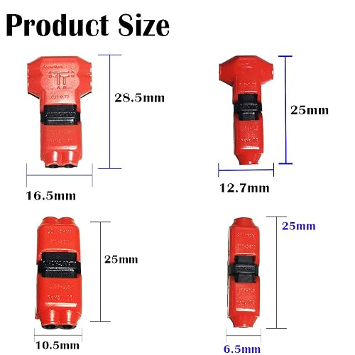 Connettori Per Cavi a Bassa Tensione, CTRICALVER Filo Tensione Bassa Compresi I e T Forma Senza Necessità di Spellacavi Connettore Filo Terminali Universali Compatti per 20-22 AWG(17 pcs) - Honorern