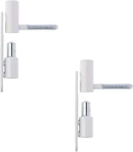 Gedotec Cerniere – Nastri da ristrutturazione cerniere per porta in acciaio massiccio – bianco | P50 | 2 pezzi nastri per porte e finestre | cerniere per porta per legno e plastica con cuscinetti a - Honorern