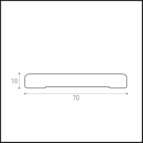 Coprifilo Rivestito In Legno Di Tanganica Laccato Ral 9010 mm. 70X10X2250 pz. 5 (Prezzo Per ml. 11, 25) - Honorern