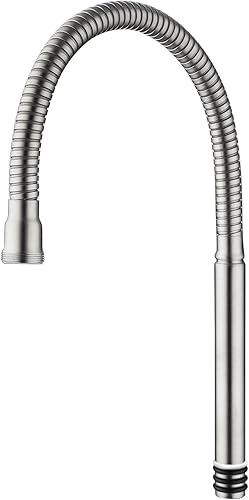 HomeLava tubo flessibile di scarico in acciaio inox spazzolato 304 girevole a 360° per il montaggio a parete e per la sostituzione di rubinetti da cucina - Honorern