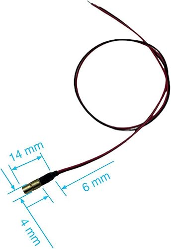 Mini laser da 650 nm di linea rossa da 4 mm Modulo del gruppo laser industriale Lunghezza focale regolabile (4 mm) (3pack) - Honorern