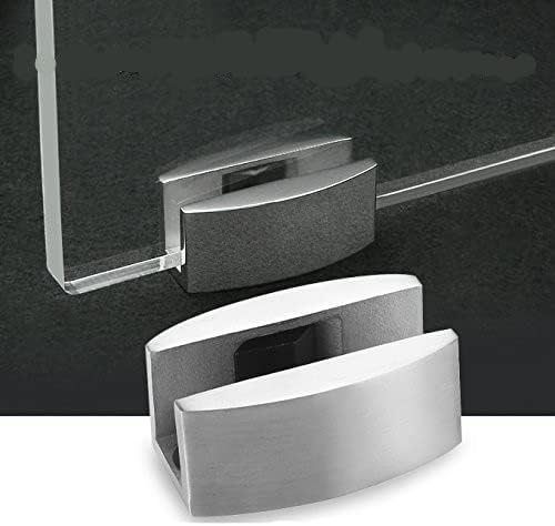Guida a pavimento per porta scorrevole, in acciaio inox 304, guida a rullo a pavimento, per porta scorrevole in vetro, frameless, Argento, 1.00V - Honorern