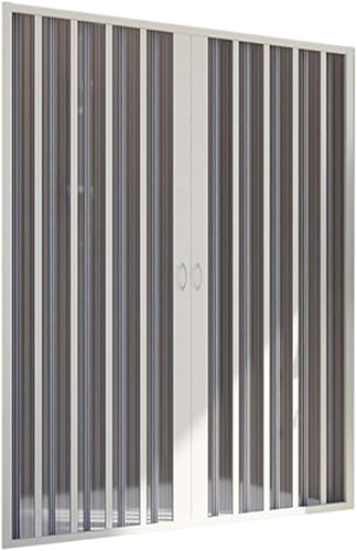 Porta Doccia in PVC 160CM H185 a Soffietto con Apertura Centrale Colore Bianco MOD. Flex - Honorern