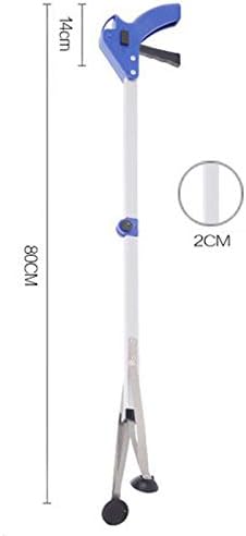 Reacher Grabber Tool pieghevole pickup strumento leggero in alluminio con pinza rotante in gomma lungo braccio Extender per anziani lettiera raccoglitore giardino Nabber blu - Honorern