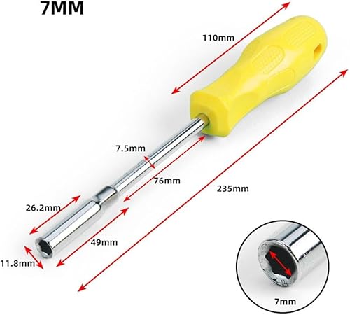 Bussola esagonale resistente con comoda maniglia per varie riparazioni (10 mm) - Honorern
