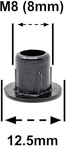 M8 - Tappi per fori in plastica, confezione da 50, colore: marrone - Honorern