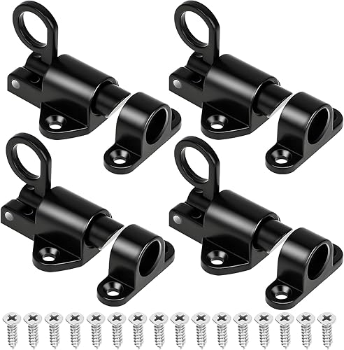 4 chiavistelli automatici a molla con vite, chiavistello a molla per porte in legno, finestre, ante dell'armadio, capannone, cancello - Honorern