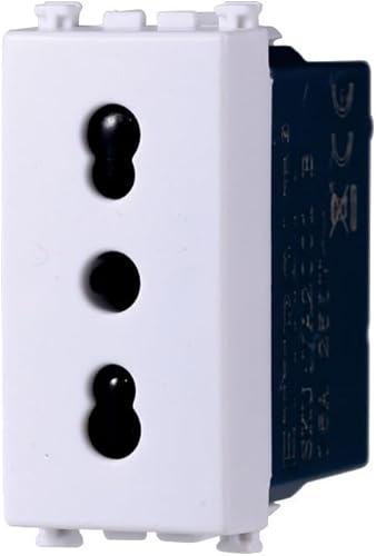 Serie Civile Frutti Prese Interruttori Deviatori, Compatibile Con Vimar Arke Bianco (1, Presa Bipasso) - Honorern