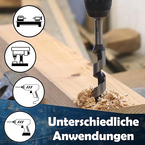 Set di 6 punte per trapano a serpente Ø6-18 x 460 mm, punte per legno lunghe - Honorern