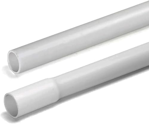 Tubo RK rigido bianco 25 mm per impianti elettrici passaggio cavi 2 metri kit 20 metri 10 pezzi ad innesto rapido - Honorern