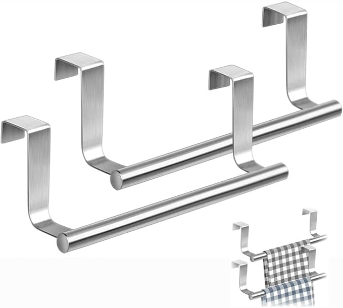 Porta asciugamani in acciaio inox, 2 pezzi, per cucina - Honorern