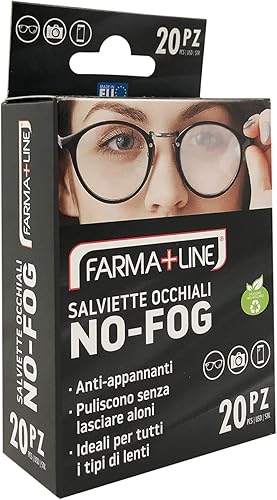 FARMA+LINE Salviette Occhiali No-Fog 20Pz - Honorern