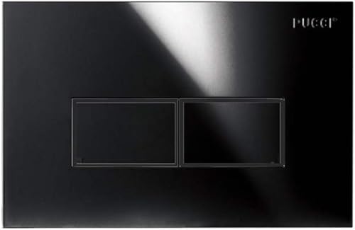 Placca Nera Sottile Scarico Cassetta Incasso Eco 80130561 Pucci 561 - Honorern