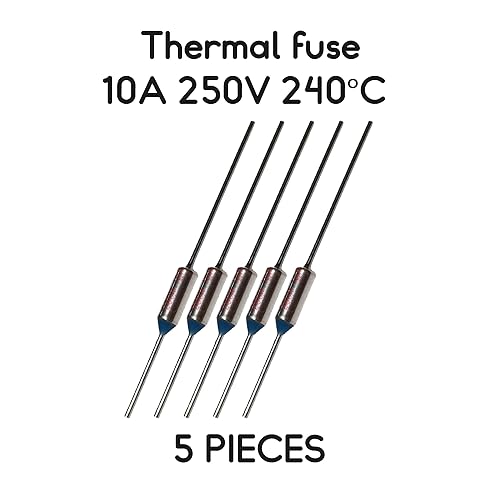 5 PEZZI fusibili termici 10A 250V 240°C gradi - Honorern