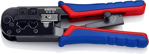 Knipex Pinza per Connettori Modulari Tipo 'Western' Brunita, Rivestiti in Materiale Bicomponente 190 Mm (Confezione Self-Service/Blister) 97 51 10 Sb - Honorern