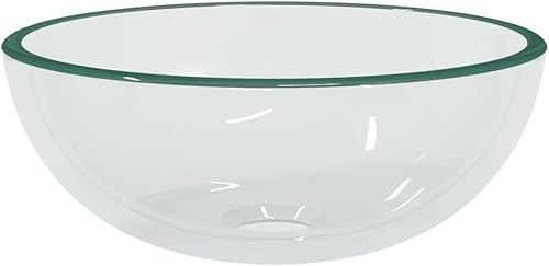 vidaXL Lavandino in Vetro Temperato 30x12 cm Trasparente - Honorern