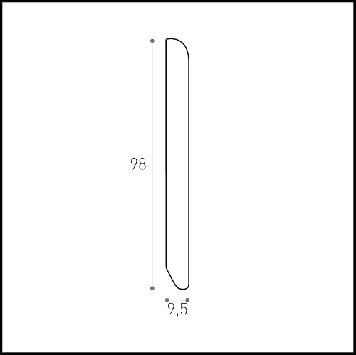 Battiscopa Rivestito In Legno Di Ciliegio Verniciato mm. 82X13X2400 (Nr.2 pezzi totalemetri 4, 80) - Honorern