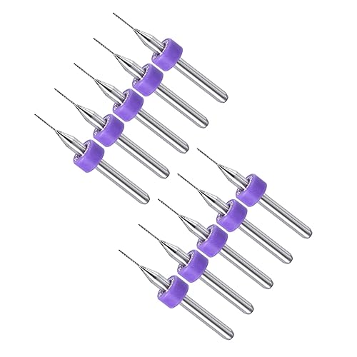 Micro PCB Trapano Punte, 1/8' Gambo 0.3mm Taglio Taglio, Tungsteno Carburo Stampa Circuito Scheda Trapano Punta - (per CNC Perforazione Incisione Macchina), 1 Set (10 pezzi) - Honorern