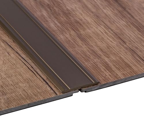 Gedotec Adesivo SUPER-FLACH per profili in alluminio | 2000 x 30 mm | Profilo per pavimento in Alluminio anodizzato ottone | striscia di copertura non perforata | davanzale da incollare - 1 pezzo - Honorern