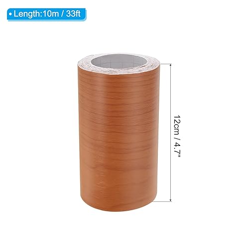 Nastro Riparatore Effetto Legno 4.7' x33ft, Toppa Autoadesiva per Riparazioni con Texture Realistica per Porte da Pavimento, Tavoli, Armadi, Scrivanie, Ciliegio Rosso - Honorern