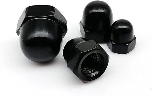 1/5/10 Pezzi M3 M4 M5 M6 M8 M10 M12 304 Superficie in Acciaio Inossidabile Nero Esagonale Tappo ghianda Copertura Decorativa semicerchio Cupola Dado Dadi ciechi Hardware (Size : 10pcs M4) - Honorern