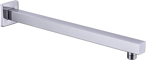Braccio doccia da 40,6 cm, estensore per soffione doccia a pioggia con flangia e nastro in teflon, in acciaio inossidabile spesso, per soffione doccia a pioggia (oro spazzolato) - Honorern