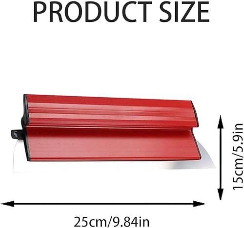 Spatola per Stucco, 25CM Spatole Spatola per Stucco Spatola in Acciaio Inox Raschietto per Llevigatura e Finitura del Rivestimento in Cemento con Design della Maniglia a Forma di Z - Honorern