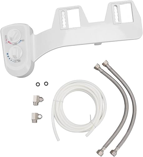 Bidet per WC in ABS, Ugello Mobile per Cambio Carta Autopulente Attacco per Bidet per WC in Due Pezzi per WC Bagno - Honorern