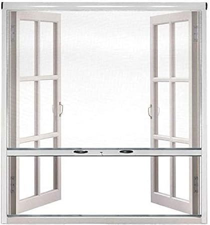 Zanzariera A Rullo Avvolgibile Universale Profilo Regolabile Riducibile Telaio In Alluminio Per Finestra Porte Portafinestra Balconi Con Frizione In Kit Fai Da Te Colore Bianco White (80 x 160) - Honorern