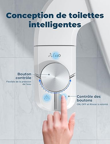 YISSVIC WC giapponese Bidet WC non elettrico Doppio ugello retrattile installazione facile autopulente pressione dell'acqua regolabile ad acqua fredda pulizia anteriore e posteriore - Honorern