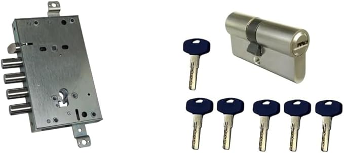 AERREGI SERRATURA BLINDATA INTERASSE 28 mm CON ENTRATA 63 mm A DOPPIA MANDATA | SERRATURA PER PORTE BLINDATE REVERSIBILE - Honorern