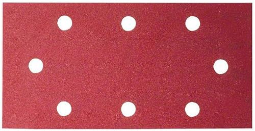 Bosch 2609256B06 - Fogli abrasivi per smerigliatrici a vibrazione AEG e Black & Decker, 93 x 230, 8 fori, grana 240, lotto di 10 fogli - Honorern