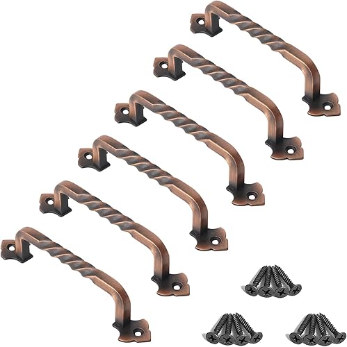 Ouvin Maniglione per porta, cancello in legno da giardino, porta di capanno, fienile, armadio, 2 pz. , nero - Honorern