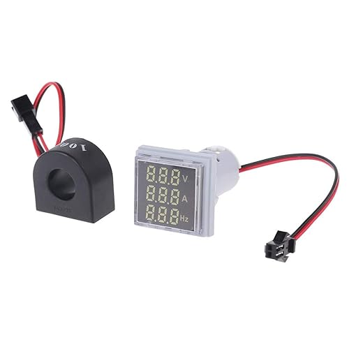 Mini voltmetro con display digitale a LED Indicatore voltmetro AC 110V 220V 22MM AD16 AD16-22DSV AC12 60-500V - Bianco - Honorern
