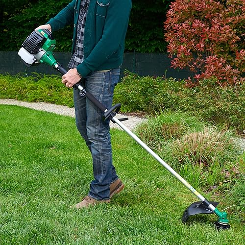 Ribimex Decespugliatore a Scoppio 43 cc, Motore 2 Tempi 1250 W, Lama a 3 Denti, Tagliabordi con 2 Fili in Nylon, Impugnature Regolabili, Serbatoio 1,2 L, Imbracatura e Accessori Inclusi - PRDEBT431/IT - Honorern