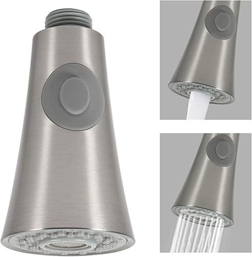 Doccetta per Lavandino Cucina Estraibile, Doppia Funzione, Aeratore per Rubinetto, Prolunga Rubinetto, Compatibile con Lavello, Casa, Ristorante, Hotel, Argento, Filetto 1/2 IPS - Honorern