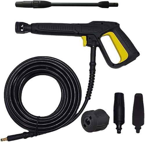 AIM Tools Pistola Grilletto a Connessione Rapida Spruzzo Kit Lancia Compatibile con Idropulitrici Karcher, con Adattatore Quick Connect e 5m Tubo di Lavaggio con Raccordi Rapidi in Ottone - Honorern