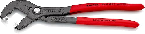 Knipex Pinza per Fascette Click per Fascette Click Bonderizzata Grigia, Rivestiti in Resina Sintetica Antiscivolo 250 Mm (Confezione Self-Service/Blister) 85 51 250 C Sb - Honorern