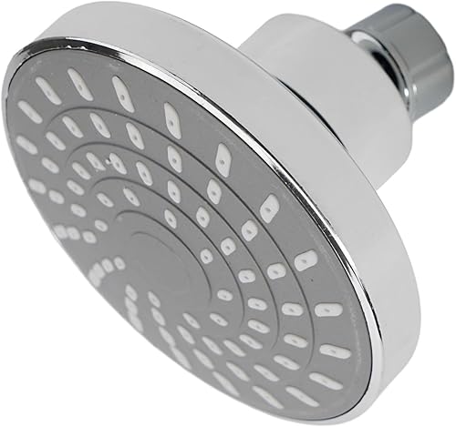 Oniissy Soffione doccia fisso ad alta pressione 9,5 cm di ricambio soffione doccia a pioggia regolabile con sfera girevole rotonda cromata, soffione doccia a pioggia - Honorern