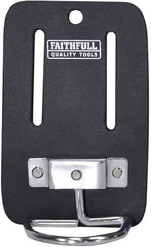 Faithfull Porta martello in pelle nera per cintura porta attrezzi - Honorern