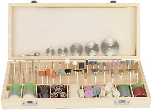 Kit di Accessori per Utensili Rotanti da 242 Pezzi per Taglio Fai da Te, Intaglio, Levigatura, Lucidatura, Perforazione con Scatola di Immagazzinaggio in Legno, Ideale per Uso - Honorern