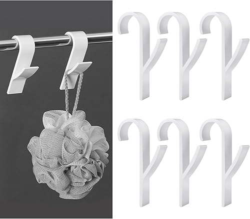 Ganci per Termoarredo Bagno,6 pezzi Ganci Termoarredo Bagno, Appendi Accappatoio Bagno, Salvaspazio, Gancio Termoarredo Bagno Robusti per Appendini Asciugamani Termosifone - Honorern