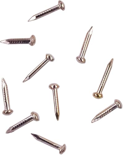 OMOTOOL Perni a testa tonda (300 pezzi), chiodi ottonati in ferro ottonato (25 mm) - Honorern